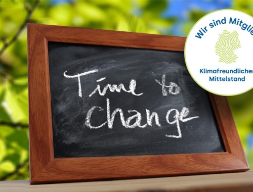 Time to change mit Kast als Mitglied Kast ist Mitglied bei Initiative klimaneutraler Mittelstand, Kast is member of Association of climate-friendly medium-sized companies