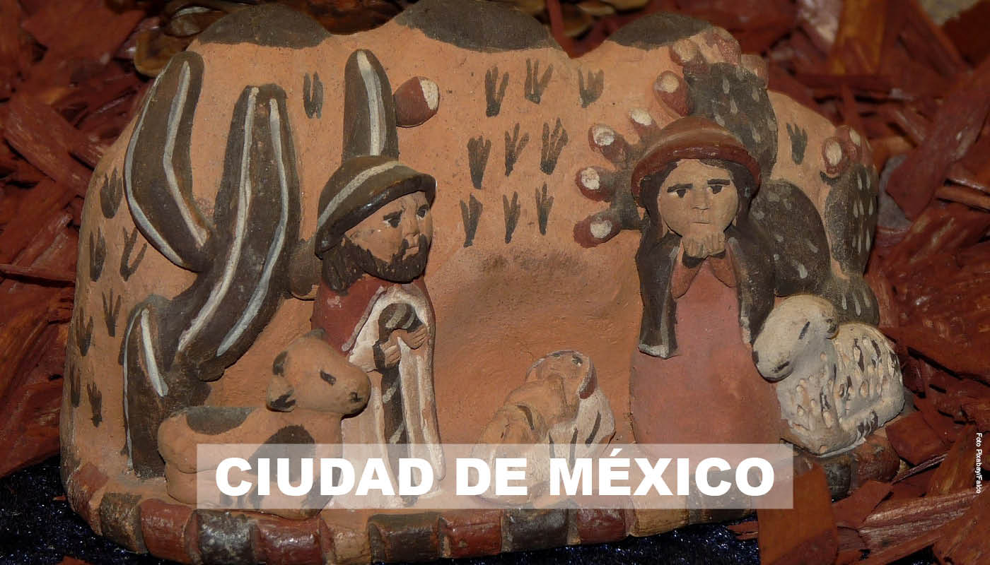 Photo of mexican clay nativity Christmas scene